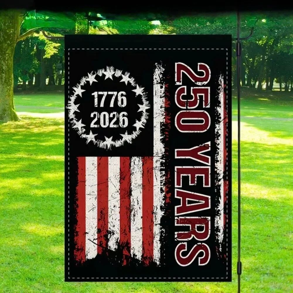 US Semiquincentennial Garden Flag 250 Years America 1776-2026 Yard Decor New